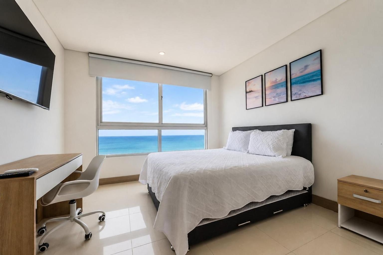 ¡espectacular Apto Con Vista Al Mar Piso 28! Apartamento