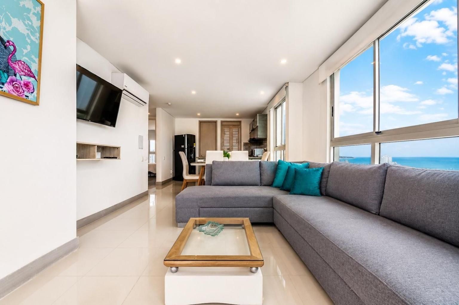 ¡espectacular Apto Con Vista Al Mar Piso 28! Apartamento Cartagena